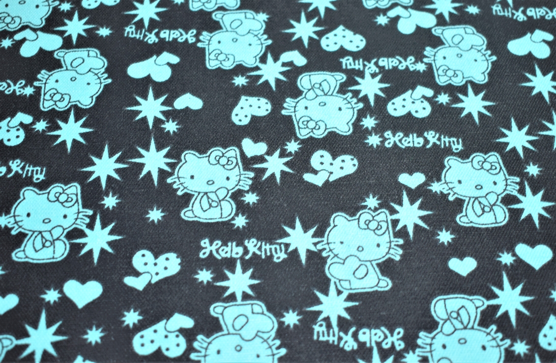 Black Cotton Prints Canvas Fabric
